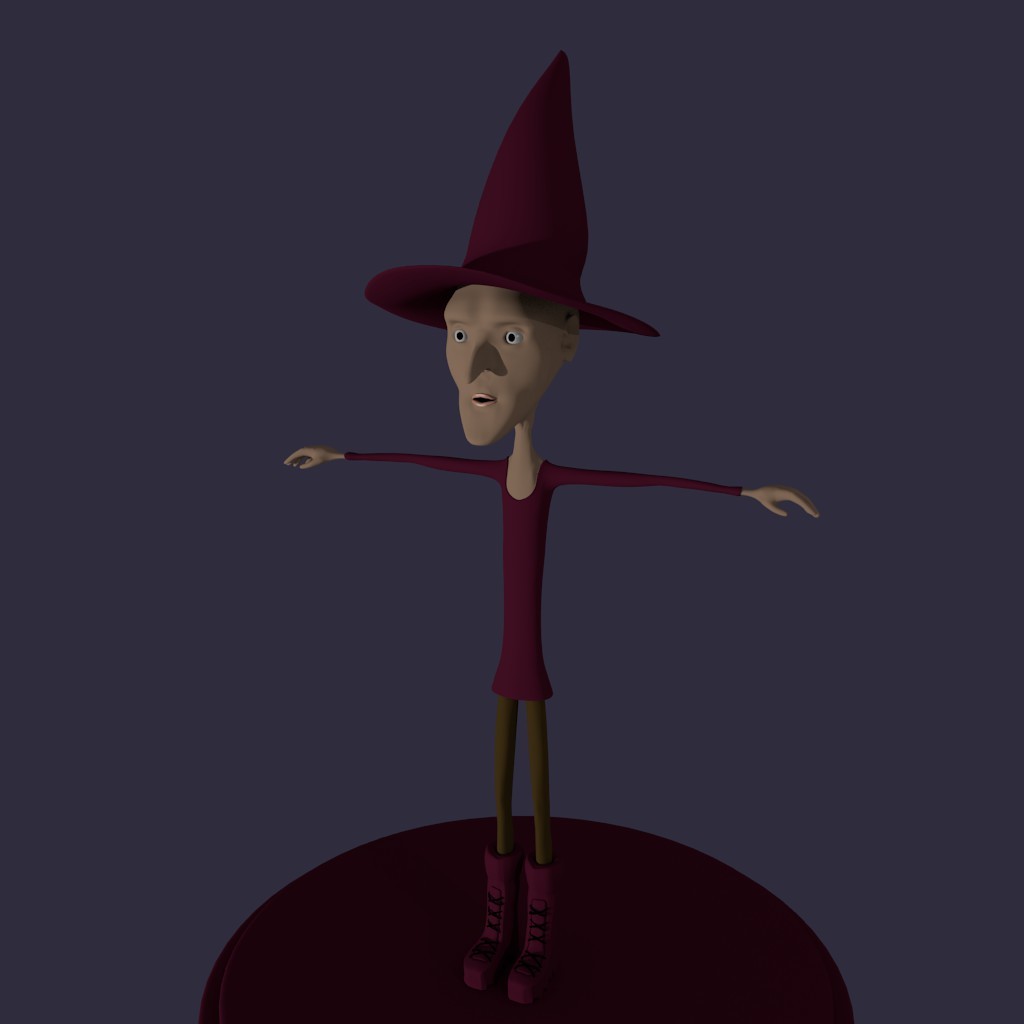 Cartoonish Witch Character with Rig preview image 4